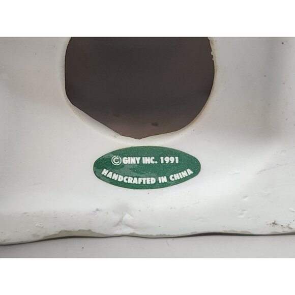 Vintage 1991 Giny Inc. Handcrafted Ceramic Christmas Ornament - Picture 9 of 11